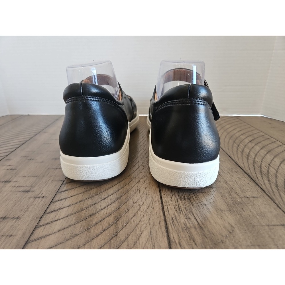 Aetrex Mary Jane Shoes 10.5 11 Black Women Emerson Cut Out Minimalist Preppy - Picture 8 of 14